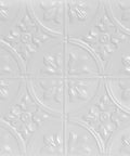 Tiny Tiptoe Stamped Metal Nail Up Tin Ceiling Tile 24x24 White Pack Of 6 Covers 24 Sq Ft Recycled Steel Powder Finish Closeup