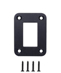 1 Gang Rocker Switch Panel Holder Aluminum Housing With Bracket For Car Truck Marine Boat RV Vehicle Rugged Waterproof Panel, black aluminum bracket with 4 screws