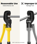 Heavy Duty 8 Ton Hydraulic Rebar Cutter Portable Bolt Cutting Tool With Storage Box For Steel Rods And Screws, usage comparison image.