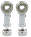 Two Pack 5/16 Inch Bore Rod End Bearing With 5/16-24 Right Hand Thread PHSB5 Self-Lubricating Ball Joint, Jam Nuts Included, Beefy Heavy Duty Linkage Upgrade For Machinery, Auto, And DIY Projects. Two rod end bearings with jam nuts