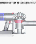 8000mAh Replacement Battery For Dyson V8 Vacuum Cleaner Series shown installed on Dyson V8 vacuum cleaner