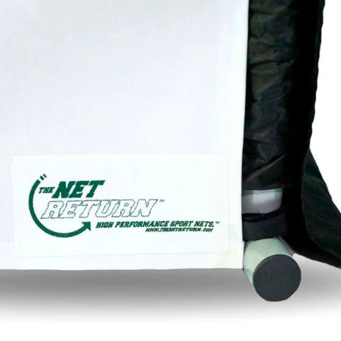 Pro Series Large 9 Golf Simulator Kit With Flex Screen, Darkening Valence, And Premium Net Screen corner detail