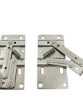 Beefed Up Heavy Duty Flip Out Tray Hinges With Soft Close Damper 45 Degree Pivot Door Connector made of stainless steel