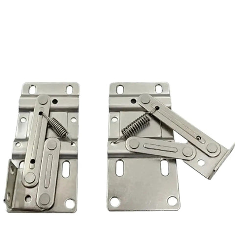 Beefed Up Heavy Duty Flip Out Tray Hinges With Soft Close Damper 45 Degree Pivot Door Connector made of stainless steel