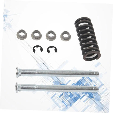 Door Hinge Repair Kit Full Set With Pins Springs And Bushings For Front And Rear Doors DIY Direct Replacement No Drilling Required Easy Install Quick Fix Compatible With Most Cars And Models