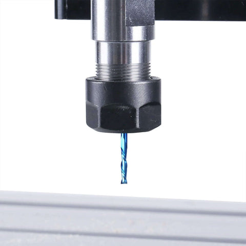 SainSmart Genmitsu nano blue coat flat-nose end mill, 1/8" shank, 2-flute upcut CNC router bit
