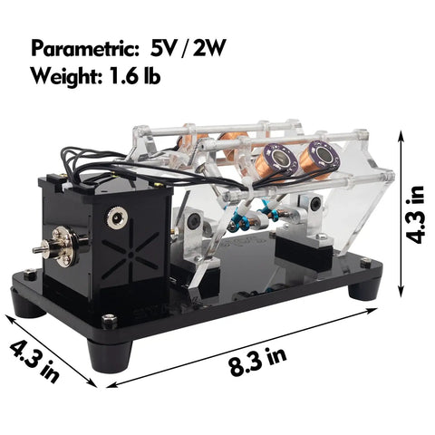 Solenoid Electromagnetic Engine DIY Multi Level Coil Kit with boost circuit for science experiments, 8.3x4.3x4.3 inches