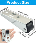 Heavy Duty Long Frame Rigid Casters 4 Pack 0.9 Inch Silver Wheels, showing size details and stainless steel brackets.