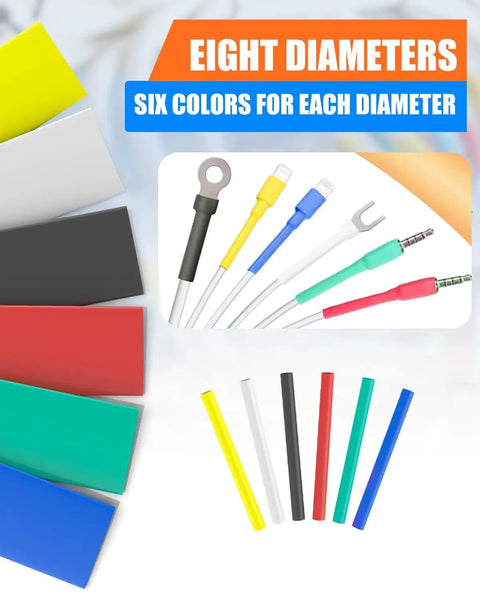 Pro Grade Heat Shrink Tubing Kit 430 Pcs 3 To 1 Adhesive Lined Dual Wall Marine Grade Waterproof Insulation In 6 Vibrant Colors
