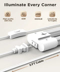 Six Pack LED Shop Lights For Workshop 4 Ft Linkable Garage Lighting 4500 Lumens 40W Equivalent 6000K Daylight Deluxe detail view