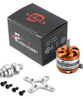 3536 Brushless Outrunner Motor 1250KV For RC Planes Quads Helicopters Drones And Robotic Arms displayed with packaging and accessories