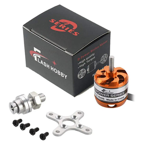 3536 Brushless Outrunner Motor 1250KV For RC Planes Quads Helicopters Drones And Robotic Arms displayed with packaging and accessories