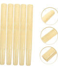 Wooden Garden Tool Handles Pack Of Five For Weeding And Mowing Multipurpose Replacement Grips Safe Manual Shove Handles For Harvesting Durable Hardwood Upgrade For Hoe Rake And Other Garden Tools, beige close-up