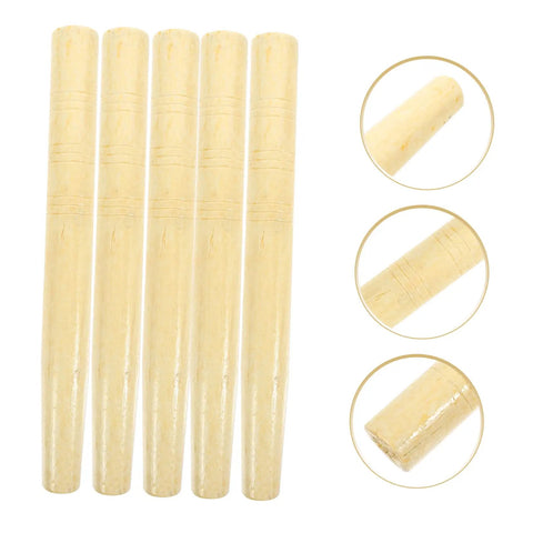 Wooden Garden Tool Handles Pack Of Five For Weeding And Mowing Multipurpose Replacement Grips Safe Manual Shove Handles For Harvesting Durable Hardwood Upgrade For Hoe Rake And Other Garden Tools, beige close-up