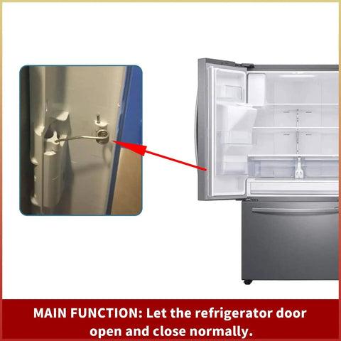Fridge Door Divider Spring Replacement 2 Pack For Samsung Refrigerators Fits DA61 03230B Door Hinge And French Door Styles installed.