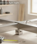 Image showing assembly of Sturdy Stainless Steel Square Tube Clamp For 0.4 Inch Tubing, 90 Degree Right Angle Frame Connector in use.