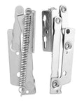 Rotating Concealed Hinges For Cabinets And Wardrobes, Heavy Duty Steel Spring Lift Hinge Set, 2 Piece, side view of hinges