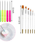 Level Up Your Baking Game With This Nifty 8 Inch Acrylic Cookie Decorating Turntable Kit Featuring Six Sturdy Brushes And Six Precision Scribe Tools For Flawless Icing And Sugar Craft Designs, with six scribe tools and brushes.