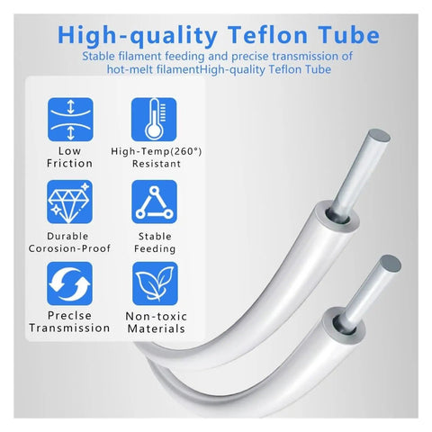 Top Tier Slick PTFE Bowden Tube For 3D Printers Delivers Effortless Filament Push Stops Clogs Dead In Their Tracks Heat Resistant Build For P1S P1P X1C Upgrades