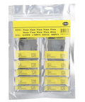 Watch Back Gasket Set 500Pcs Waterproof O Ring Seals Kit packaging with size labels from 31mm to 40mm, rubber cases displayed.