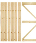 Front view of Unfinished Interior Barn Door Slab DIY Kit With Solid Pine Core, 83.5 Inches Tall By 30 Inches Wide, Knotty Pine Finish