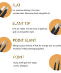 4 In 1 Tweezers Set With Travel Case, flat, slant, pointed tips for precise eyebrow grooming and ingrown hair removal