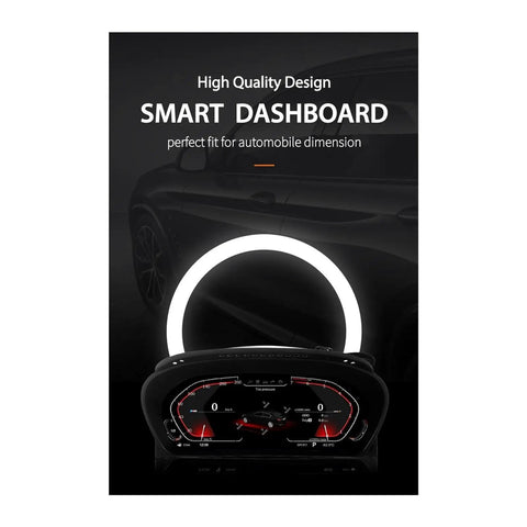 BMW 5 Series Digital Speedometer Dashboard Cluster Upgrade With Smart LCD Display Panel E60 E61 E63 E64 Plug And Play Install High Temp Circuitry For Reliable Idle And Smooth Acceleration. Smart dashboard display for BMW cluster