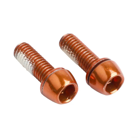 PVD Coated Steel Bicycle Crank Bolts M6x18mm With Gasket For Road Bike Colorful Crankset Arm Fixing Screws Durable Bottom Bracket Hardware Orange Heavy Duty Construction For Long Lasting Performance, orange M6x18mm bolts with gasket