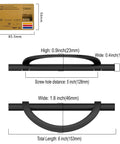 Matte Black Cabinet Pulls 5 Inch 128mm Hole Centers 10 Pack Easy Install Kitchen Cabinet Handles showing dimensions