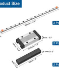 2 Pcs MGN9 300mm Linear Guide Rail Kit With 2 MGN9H Carriage Blocks And 2 Mini MGN12 Guides for 3D printers and CNC machines dimensions