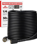 Beefy 50 Ft Pressure Washer Hose One Quarter Inch 3200 Psi Kink Resistant Replacement Hose With M22-14mm Female Brass Fittings