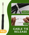 Built Tough Heavy Duty Stainless Steel Zip Ties 11.8 Inch By 0.18 Inch 304 Stainless Cable Ties for installation view.