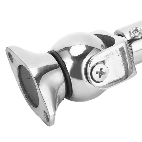 Close-up of Stainless Steel Marine Door Stopper With Rotating Magnetic Head, showing adjustable head for boats and RVs.