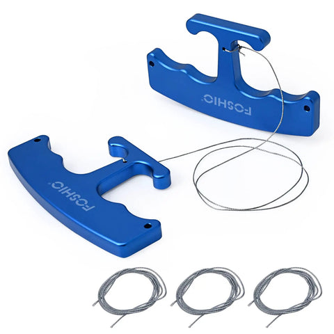 PlateLine Car Emblem Removal Tool Kit With Aluminum Alloy Handle And 60cm PE Cable Set, shown with three extra cables.