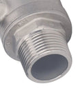 Close-up of Heavy Duty One Inch Npt Male Thread Stainless Steel Ball Valve For Water Oil And Gas Lines fittings.