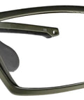 Top Tier Safety Glasses With Photochromic Lenses That Flip From Clear To Gray For Indoors And Outdoors Crafted From TR90 Nylon For Hefty Durability And Easy Fit Complies With ANSI Z87 Specs Look Sharp In Military Green - close up view