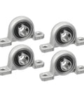 Heavy Duty Ball Bearing Pillow Block Support High Load Capacity 8 10 12 16 17mm Sizes For Machinery Or DIY Builds Four Pack on white