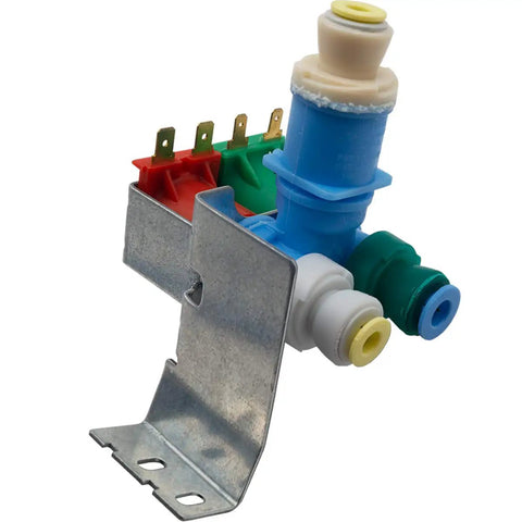Side By Side Refrigerator Dual Water Inlet Valve Assembly Replacement Model Specific Blue Not Universal Fits W10408179 IMV708