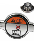 Heavy Duty Radiator Cap For 2015 To 2021 Hyundai Kia Genesis Elantra Sonata Santa Fe G70 Straight Swap with warning symbols and labels.
