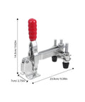 Two Pack Beefy Vertical Double Head Quick Release Welding Toggle Clamps Zinc Plated Iron Fixed Workholding Clamps size guide