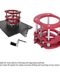 Rock Solid Aluminum Router Table Insert Plate For Woodworking Benches And Router Saw Mount Base with metal lift system for easy drilling.