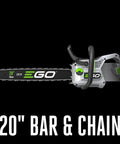 Cordless 20 Inch Battery Powered Chainsaw With Brushless Motor Delivers 55cc Gas Equivalent Power For Clean Cuts Up To 25 Meters
