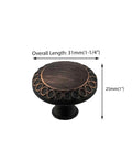 Ravenna Series Solid Traditional Kitchen Cabinet Pull Handle Knob One And One Quarter Inch Oil Rubbed Bronze 10 Packs front view