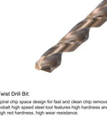 Close-up of titanium-coated drill bit from M8 Thread Tap And Six Point Eight Millimeter Drill Bit Set Pro Grade Heavy Duty