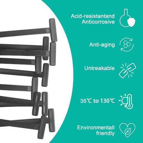 150 Pcs Nylon Universal Cable Tie Buckles For Auto Repairs And Daily Maintenance shown with durability features list