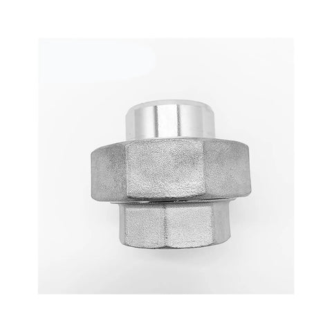 Straight Swap 304 Stainless Steel Female Thread Union Coupling Featuring Rotatable Swivel Joint And Hex Nut For Smooth Pipeline Installations And Zero Drip Action All Day Long, top view image.