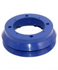 Vacuum Suction Cup With Threaded Rubber Grip For Industrial Use, Round Cup With Recessed Center, blue NBR 60 8-hole