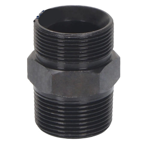High Pressure Straight Hydraulic Fitting Adaptor Converts Metric Threads To Male Pipe Thread Connector Supports M14 M16 M18 M20 Sizes 1 8 1 4 Inch Ports, black metal threaded fitting