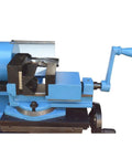 1 HP Electric Tube Notcher Crushes Schedule 40 And 80 Pipe With Variable Speed End Mill And 110V Motor Handles Up To 2 Inch Diameter, close-up of swivel vise lock.