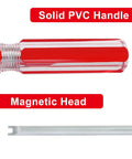 Top Shelf Five Piece Magnetic U Type Precision Driver Kit With Hardcore Steel Blades And Slick Secure Bit Holders showing PVC handle and magnetic head.